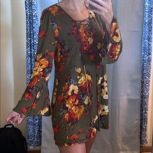 Boutique floral green dress